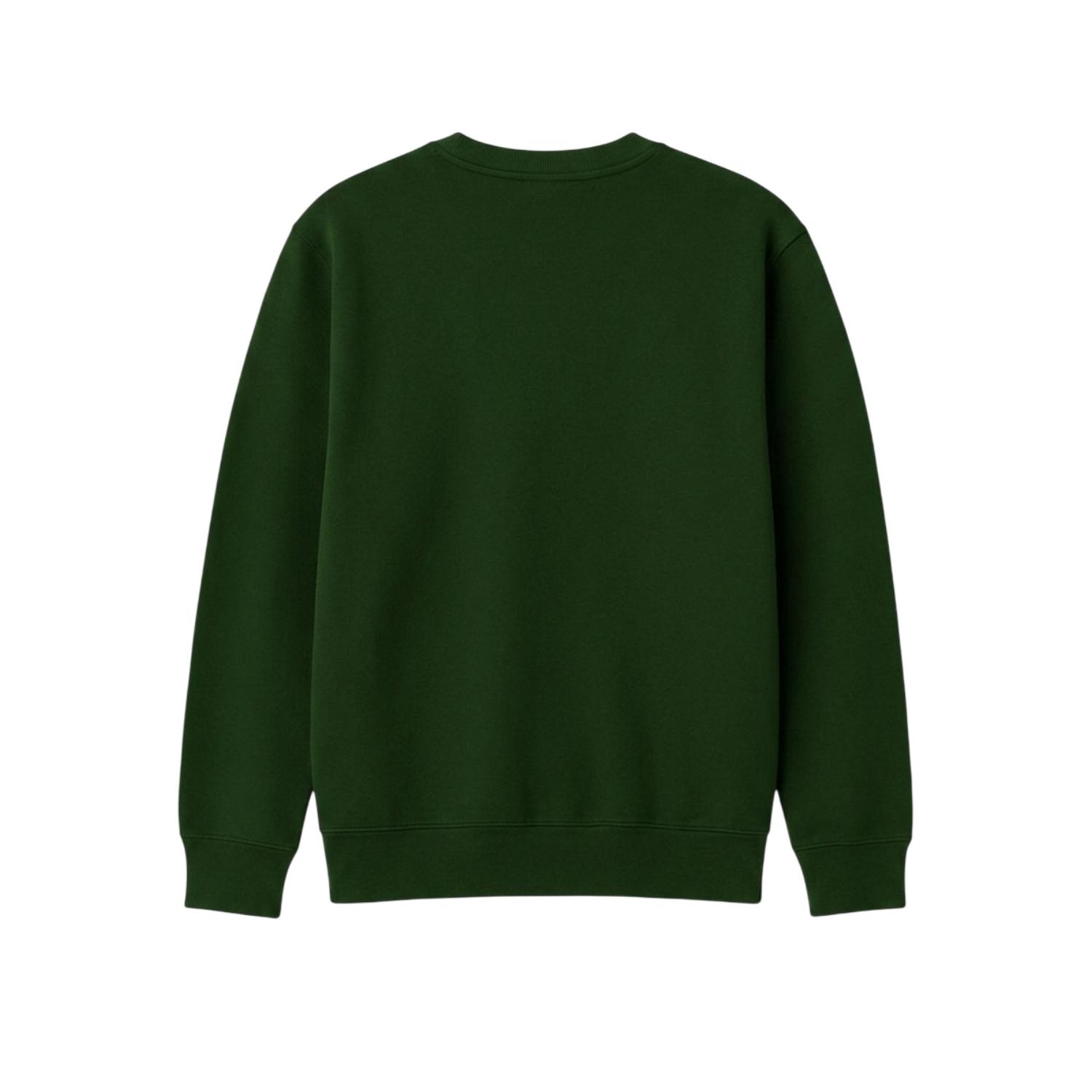PRUDELS Crewneck BITE Forest Green - Sweater Pria Hijau Botol Sweatshirt Fleece Premium Original foto 2