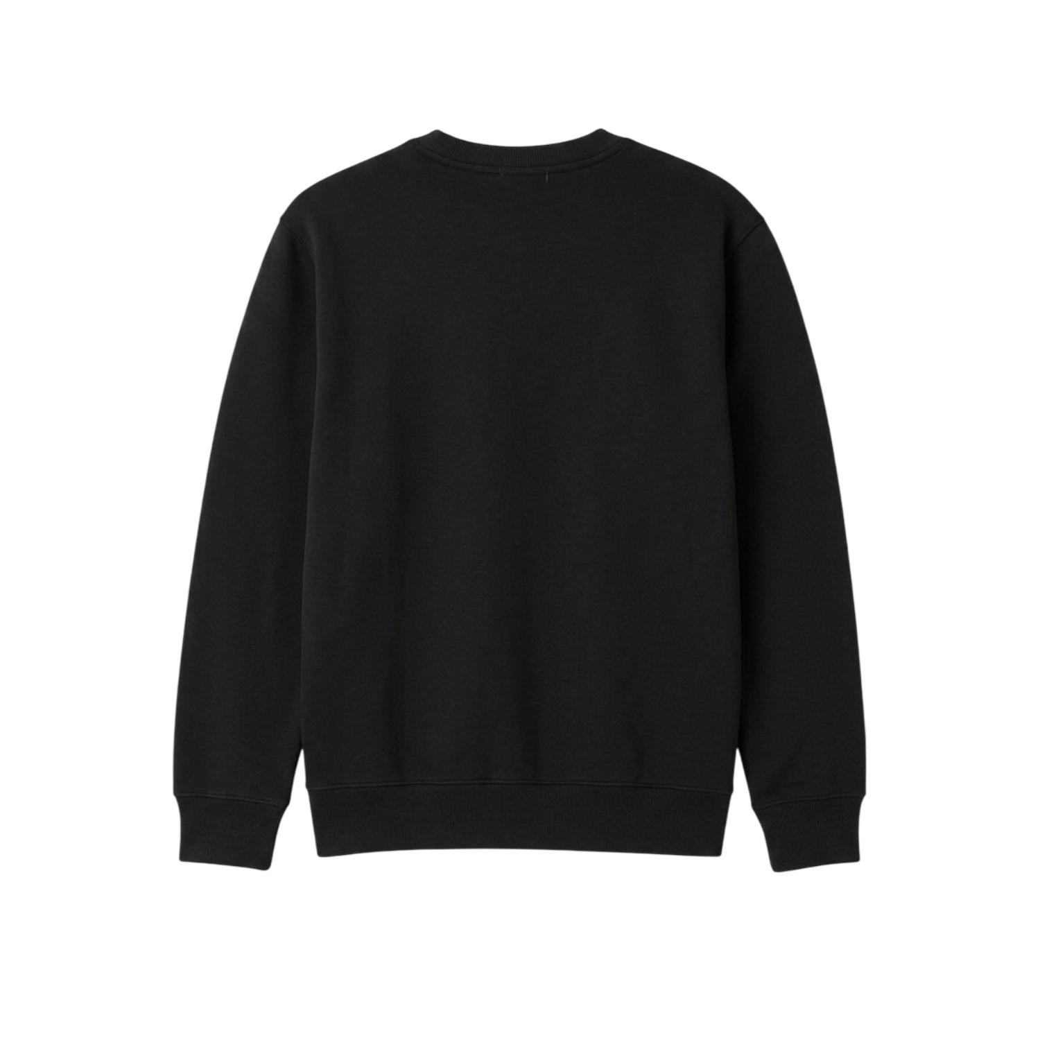 PRUDELS Crewneck Consciousness - Sweater Hitam Pria Black Cotton Fleece Lembut Premium foto 2