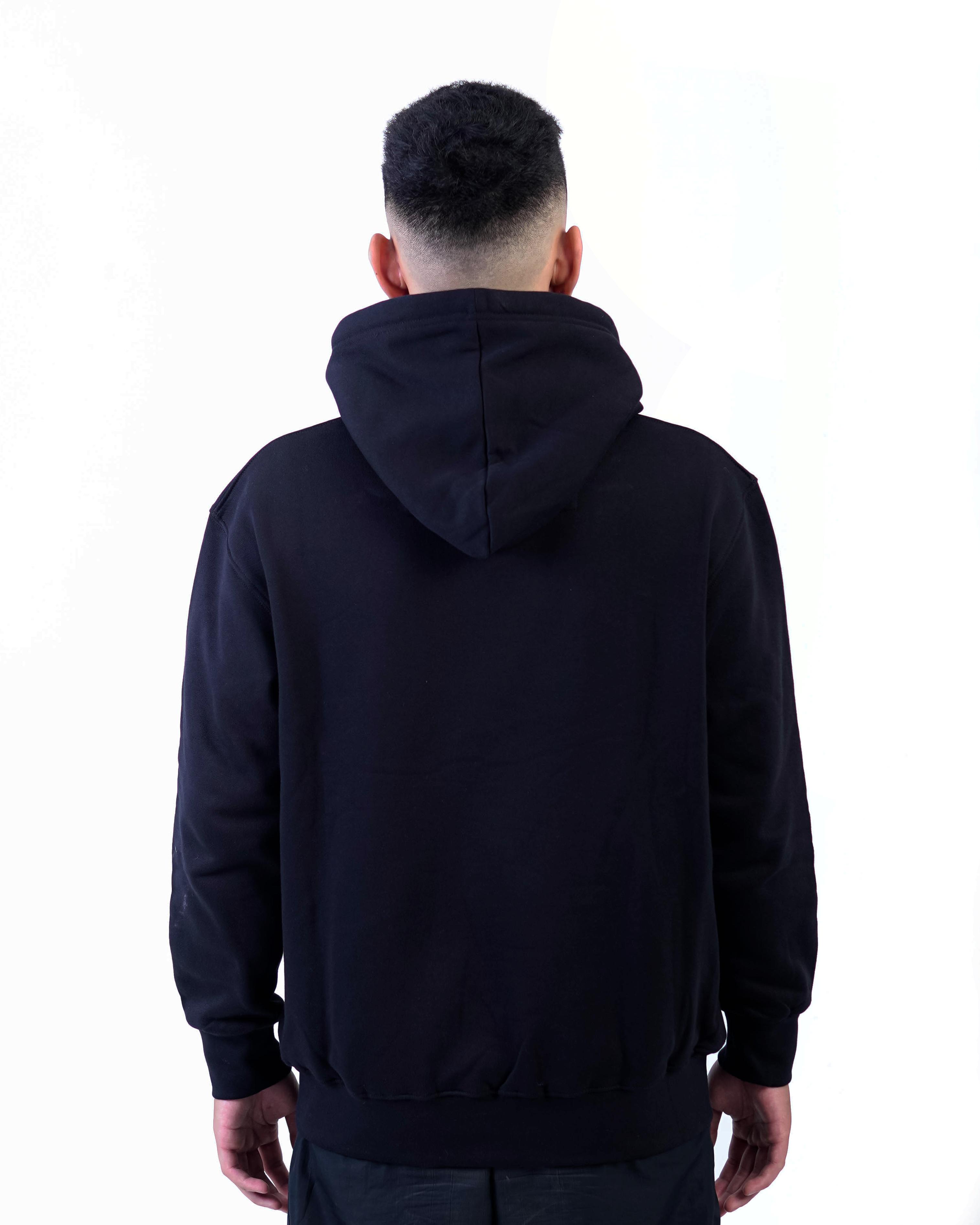 PRUDELS — Hoodie Streetwear — Artikel Fireflame Black — High-Density Screen Printing — Fleece Cotton 330 Gsm Heavyweight foto 5