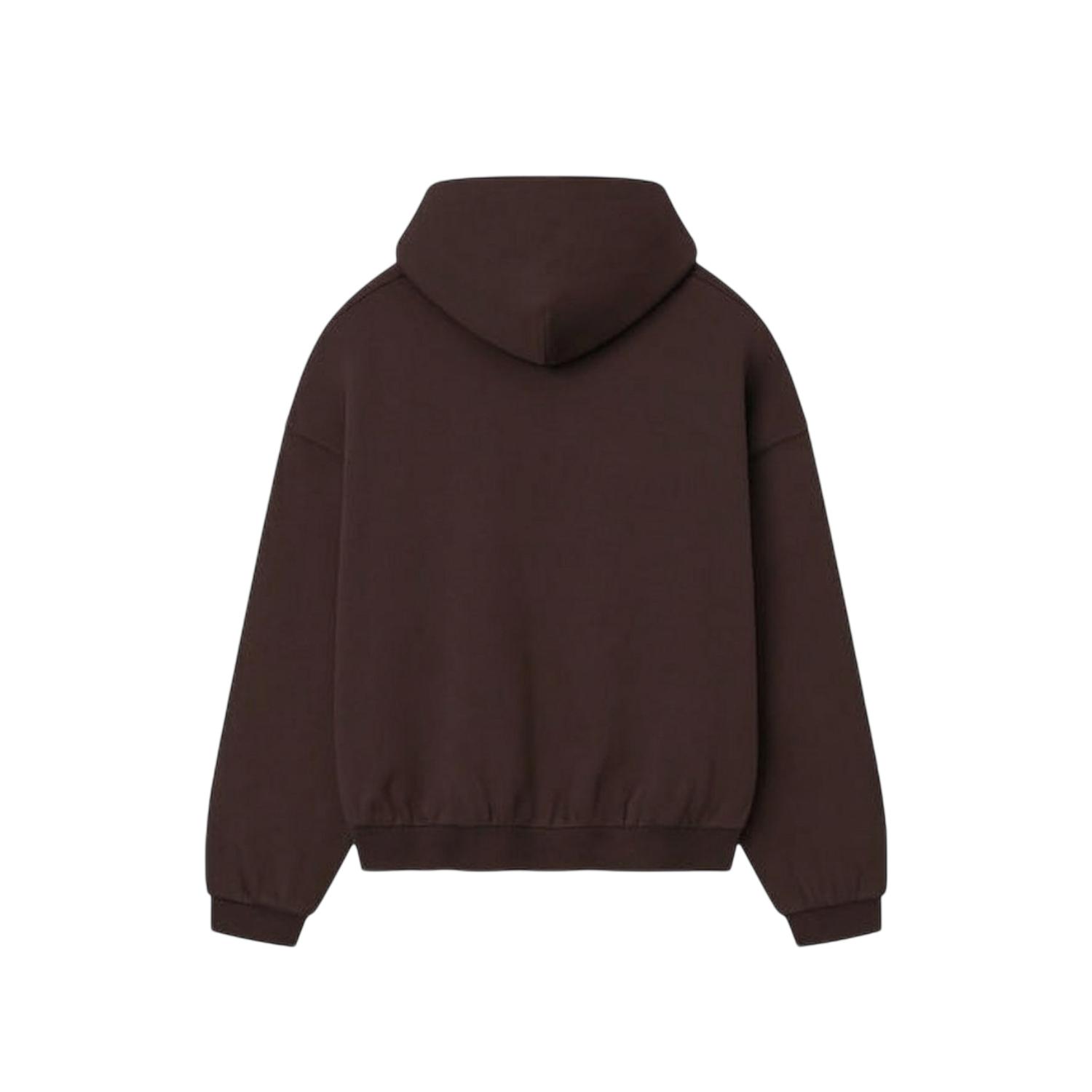 Prudels Hoodie Zipper Solid Brown - Jaket Hoodie Resleting Minimalis Unisex Premium Bahan Nyaman Lembut foto 2