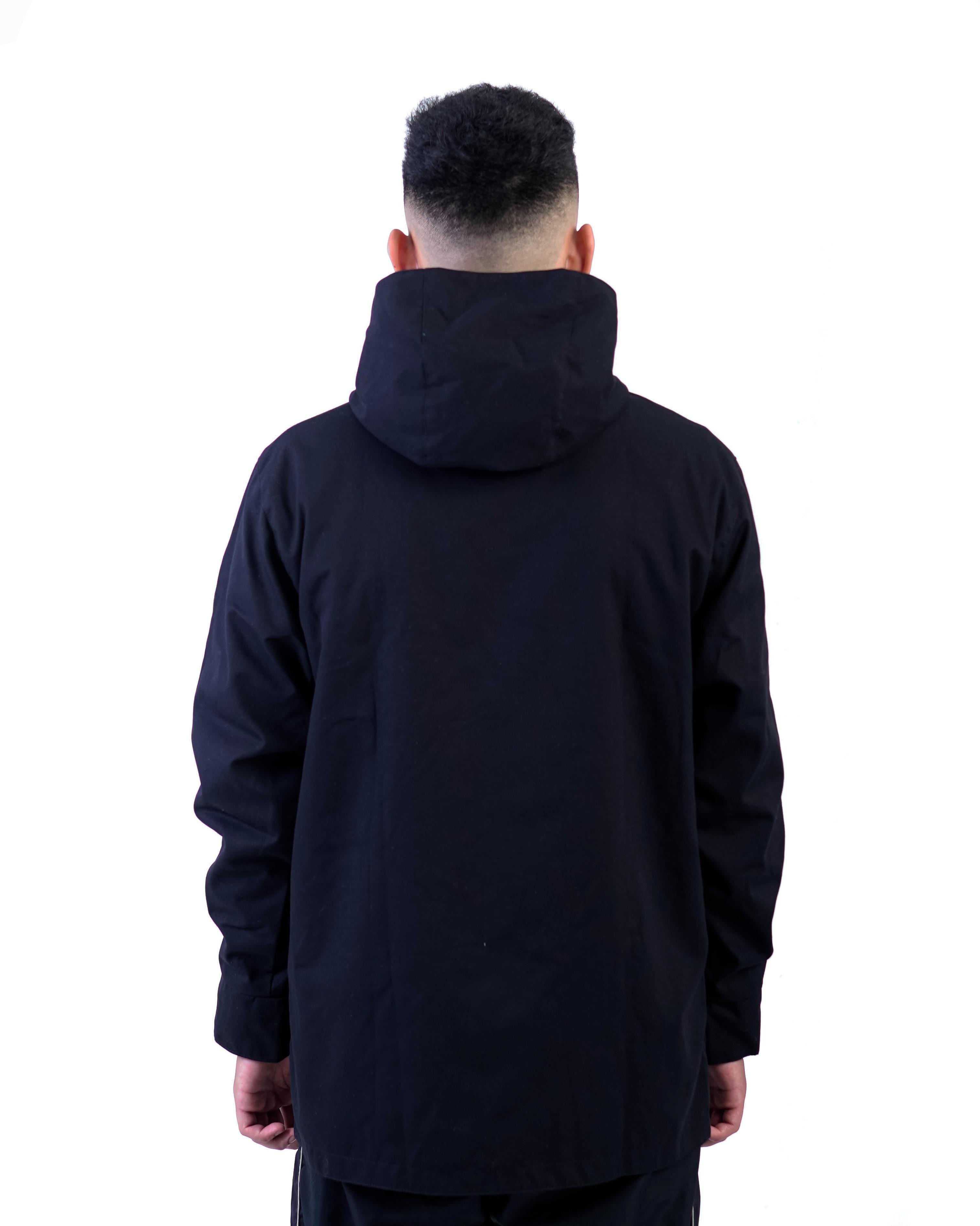 PRUDELS — Jaket Parka Hitam — Artikel Nightraid — Tactical Streetwear Style — High Quality Twill Cotton & Screen Printing foto 3