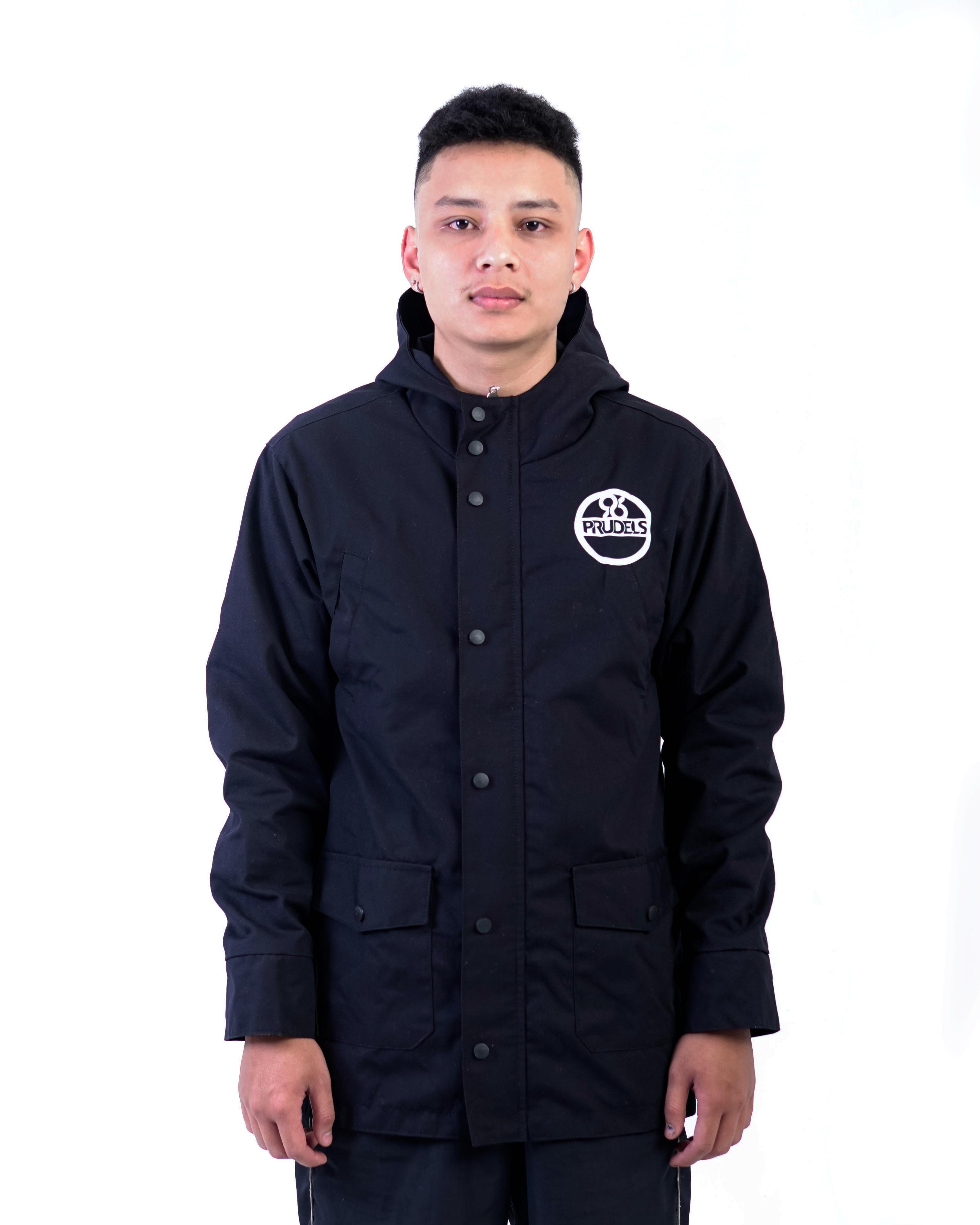 PRUDELS — Jaket Parka Hitam — Artikel Nightraid — Tactical Streetwear Style — High Quality Twill Cotton & Screen Printing foto 6