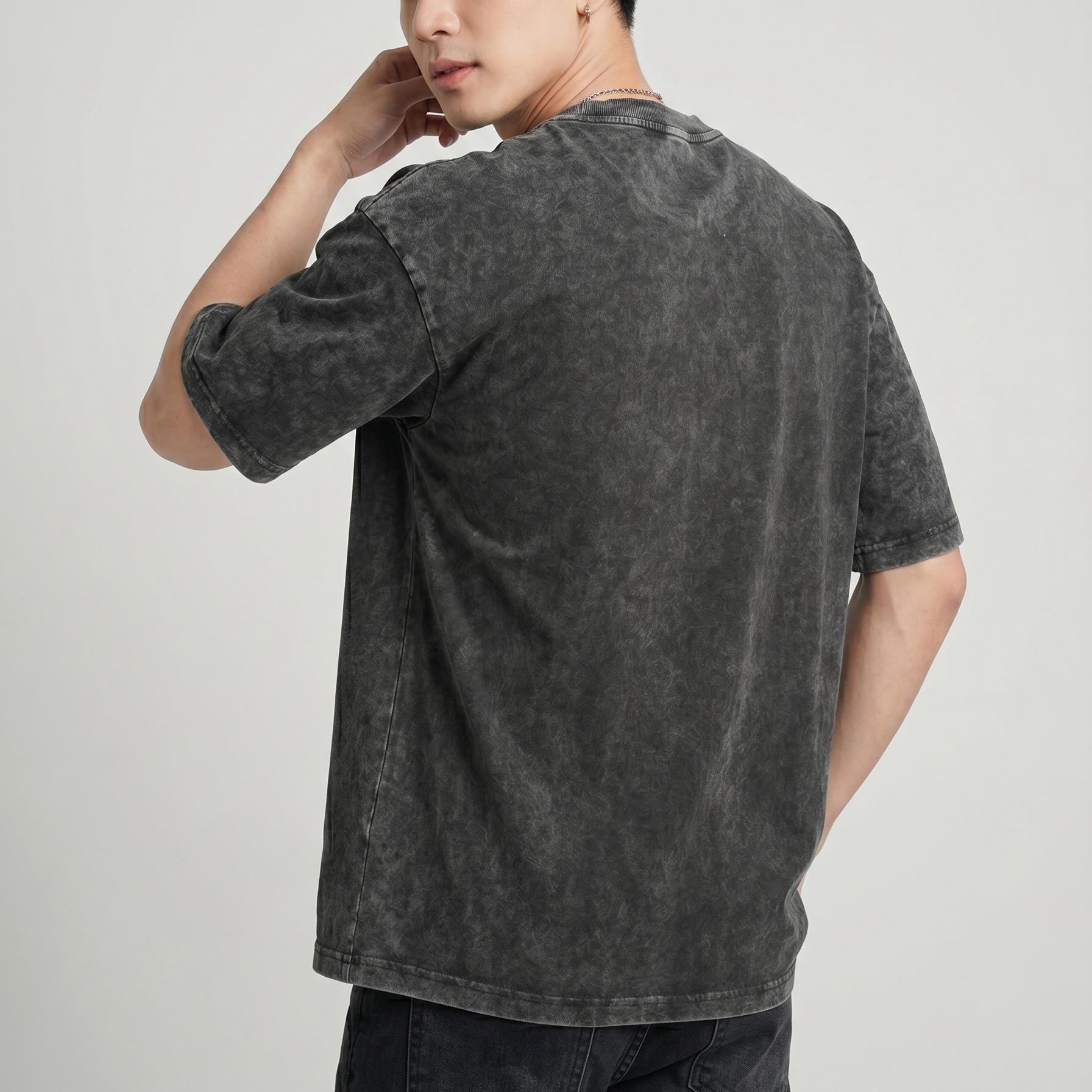 PRUDELS Kaos Oversize Boxy GRLH Acid Wash Grey Full Cotton 20s Tebal Adem foto 4