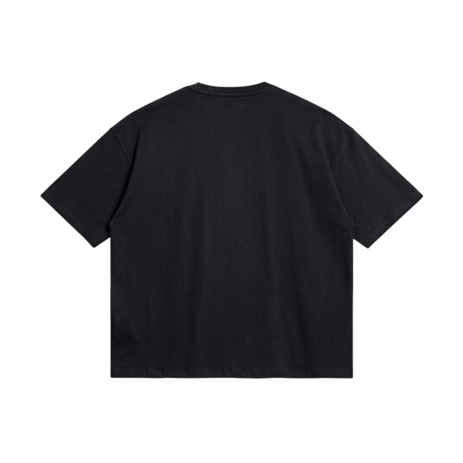 Prudels Kaos Oversize Boxy Hitam Unisex - Premium Distro Streetwear - Artikel Smoke - Full Cotton 16s Tebal & Kokoh foto 2
