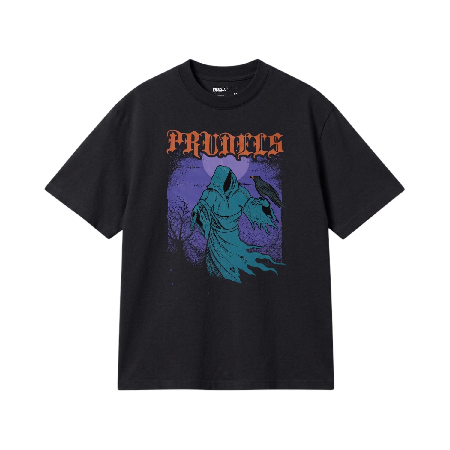 PRUDELS Kaos Oversize Hitam Unisex - Premium Distro Streetwear - Artikel Ghost - T-Shirt Full Cotton 16s Tebal & Eksklusif