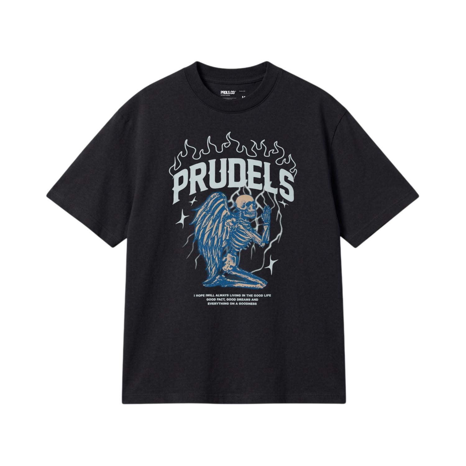 Prudels Kaos Oversize Hitam Unisex - Premium Distro Streetwear - Artikel Hope - Full Cotton 16s Tegap & Tebal