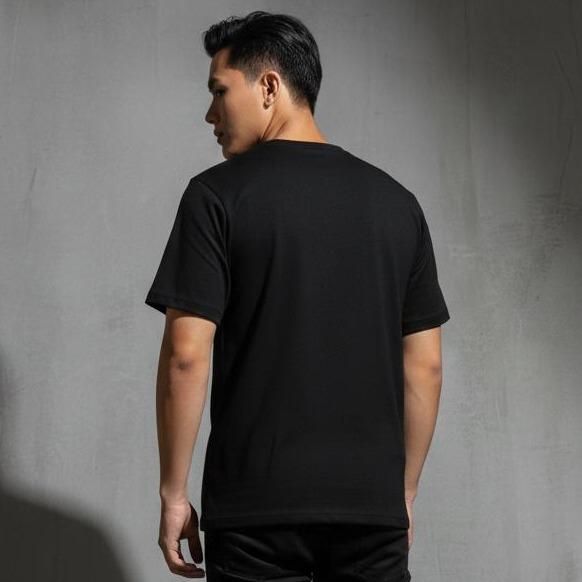 PRUDELS Kaos Pria Hitam Minimalis - Artikel Cube - T-shirt Cowok Premium Cotton 24s Bahan Nyaman Lembut foto 3
