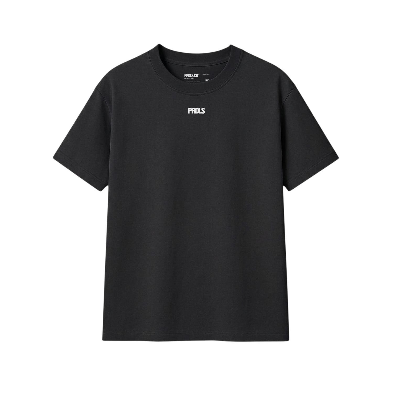 PRUDELS Kaos Pria Hitam Minimalis Reguler - Artikel SWTY - T-shirt Cowok Premium Cotton 24s Bahan Nyaman