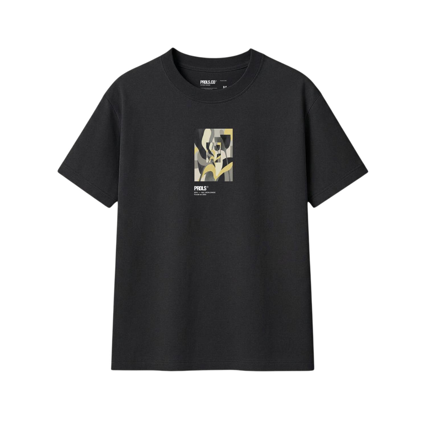 Prudels Kaos Reguler Hitam Minimalis - Artikel Flaws - T-shirt Pria Premium Cotton 24s Lengan Pendek Bahan Nyaman