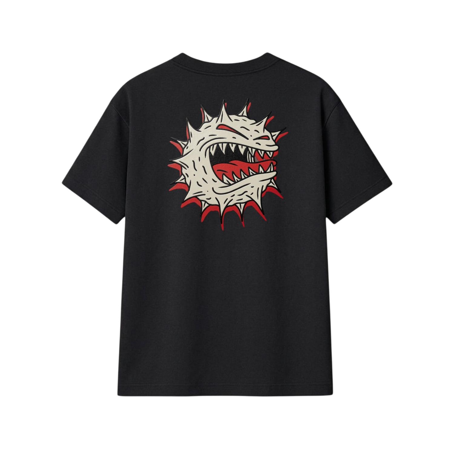 PRUDELS Kaos Reguler Hitam Premium - Artikel Virus - T-Shirt Distro Streetwear Unisex Cotton 24S Sablon Plastisol Awet Bahan Nyaman foto 2