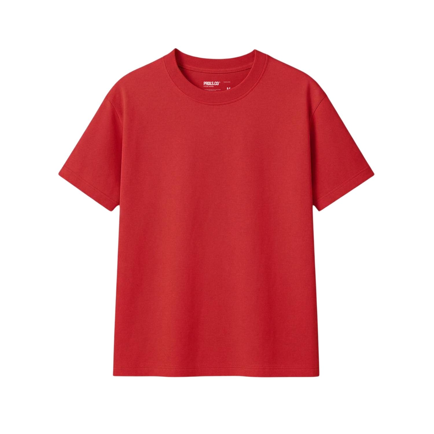 PRUDELS Kaos Reguler Merah Premium - Artikel Fly High - T-Shirt Distro Streetwear Unisex Cotton 24S Bahan Nyaman Sejuk foto 2