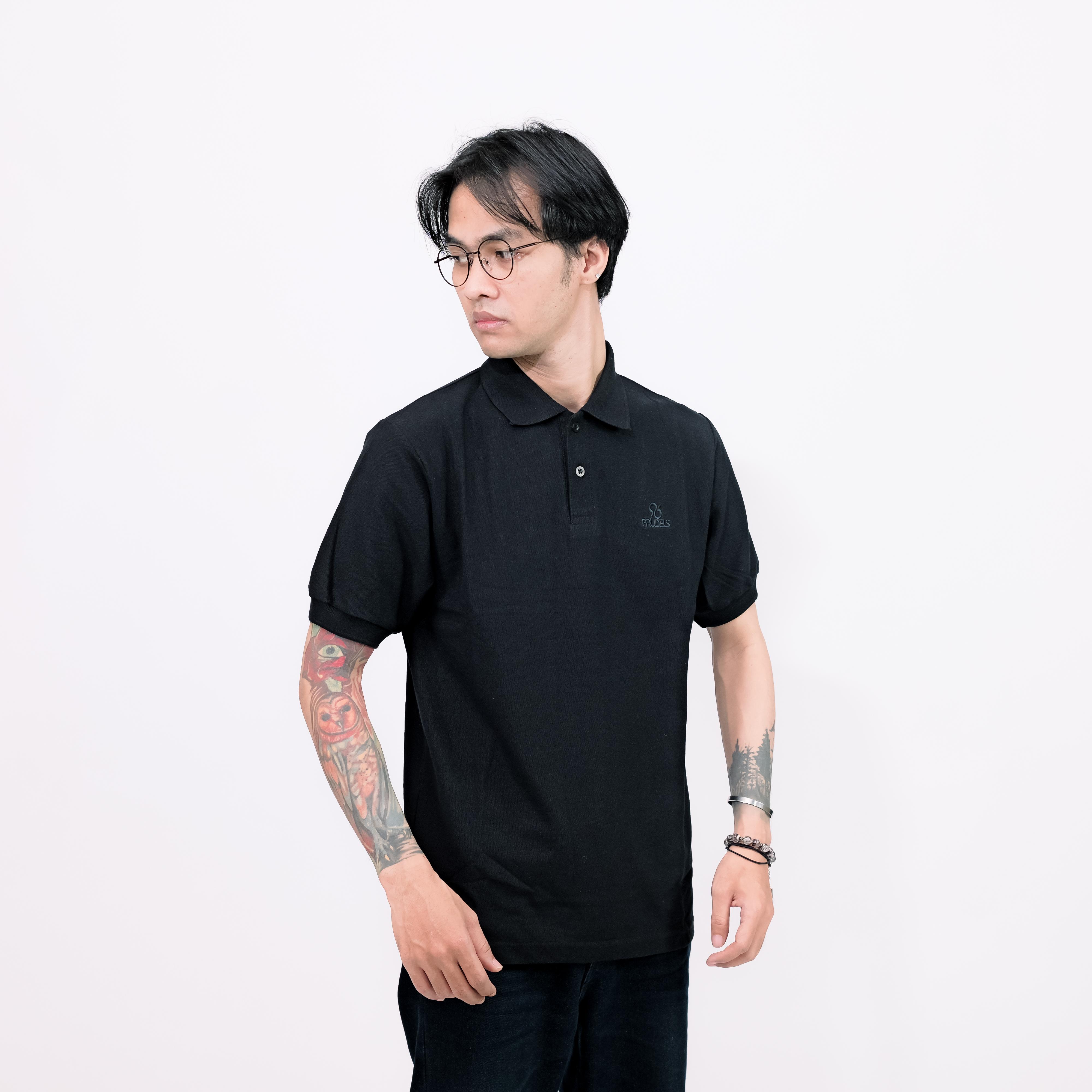 Prudels Kaos wangki Kaos kerah Poloshirt basic army W0002 foto 6