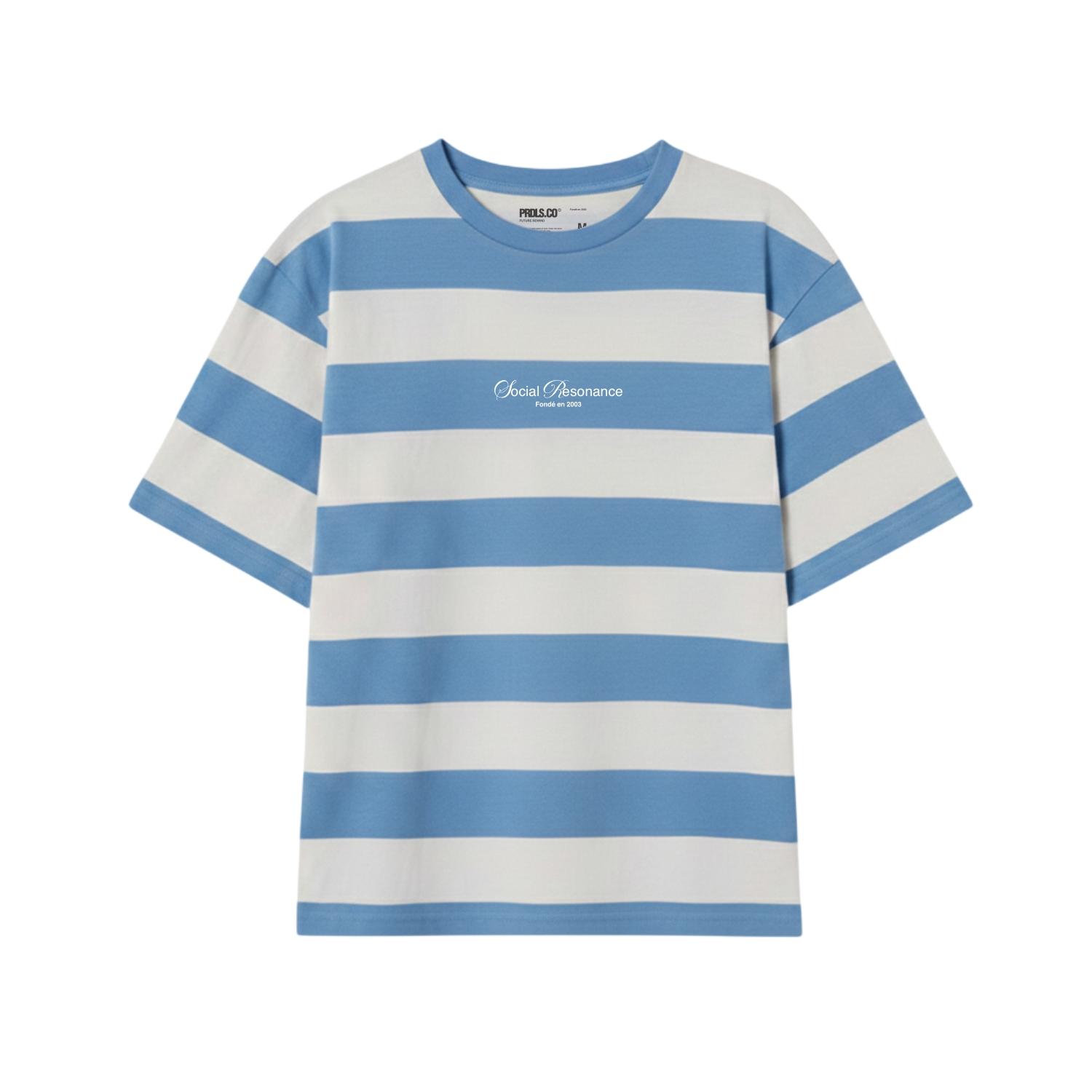 Prudels Resonance T-Shirt Stripe Kaos Distro Salur Pria Wanita Combed 24s