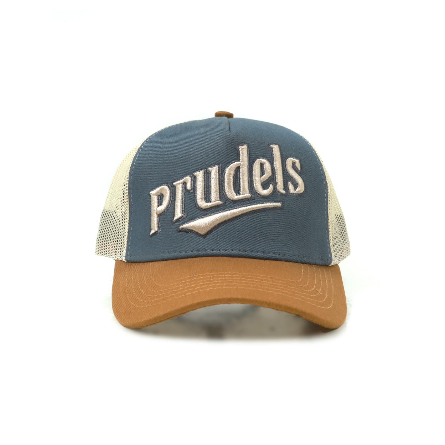 PRUDELS Snapback Trucker Hat - Topi Jaring Motif Bordir Vintage & Sporty