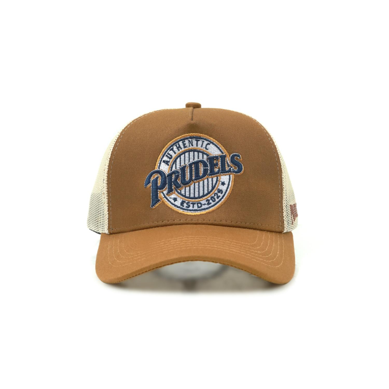 PRUDELS Snapback Trucker Hat - Topi Jaring Motif Bordir Vintage & Sporty