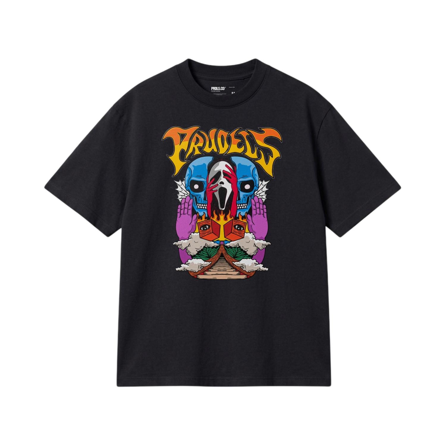 PRUDELS T-Shirt Oversize Pria Cotton Combed 24s - Artikel Rebel Skull - Kaos Oversized Streetwear Premium Grafis Original