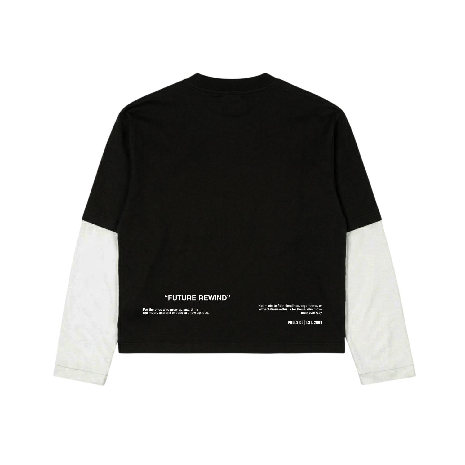 Prudels True T-Shirt | Kaos Layered Lengan Sambung | Streetwear Combed 20s foto 2
