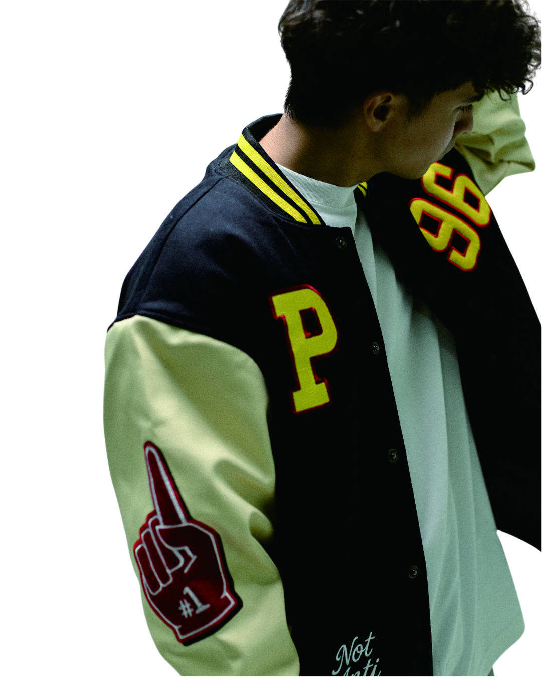 Prudels Varsity Jacket Vintage Streetwear Patch - Jaket Baseball Pria - Premium Material foto 4